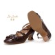 Iris Corolla Frame Square Heel Shoes(Reservation/8 Colours/Full Payment Without Shipping)